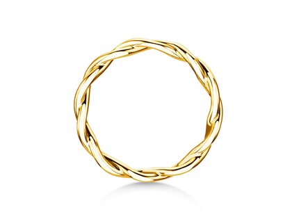 Anello di Fidanzamento Infinity Curve in 14K oro giallo lucido