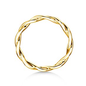 Anello di Fidanzamento Infinity Curve in 14K oro giallo lucido