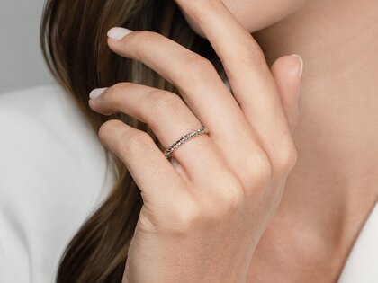 Anello di Fidanzamento Loop in argento 925/- lucido