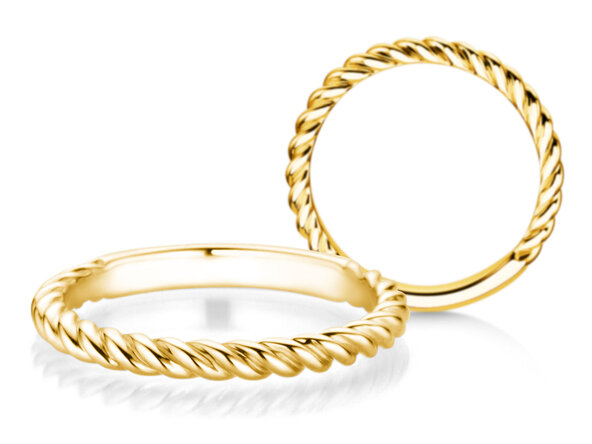 Anello di Fidanzamento Loop in 14K oro giallo lucido