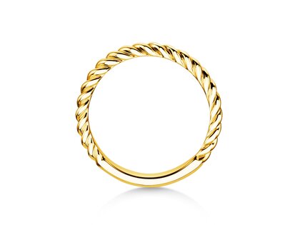 Anello di Fidanzamento Loop in 14K oro giallo lucido