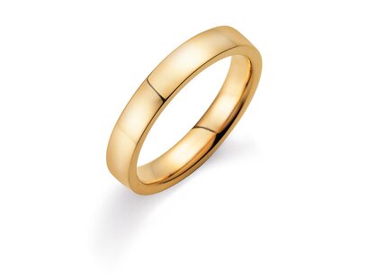 Anello per uomo Modern 4mm in 18K oro giallo lucido