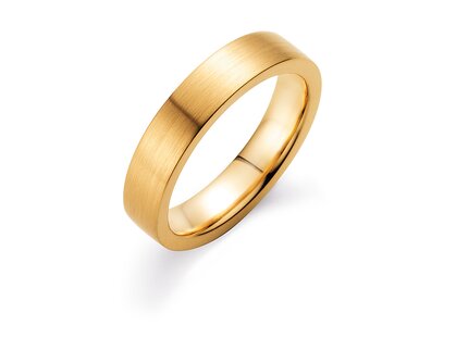 Anello per uomo Modern 4,5mm in 9K oro giallo opaco