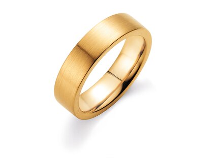Anello per uomo Modern 6mm in 18K oro giallo opaco