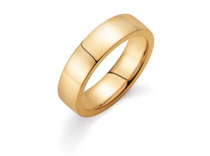 Anello per uomo Modern 6mm in 14K oro giallo lucido