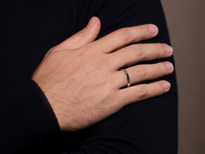 Anello per uomo Modern 3mm in argento 925/- opaco