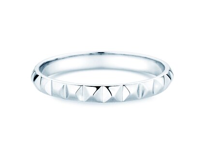 Anello di Fidanzamento Trinity in 14K oro bianco lucido