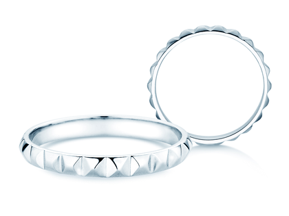 Anello di Fidanzamento Trinity in 14K oro bianco lucido